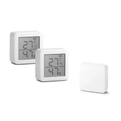 2 stk. Switchbot Meter inkl. Switchbot Hub | Termometer | Hygrometer | Smart Home | Bluetooth | WiFi Bridge