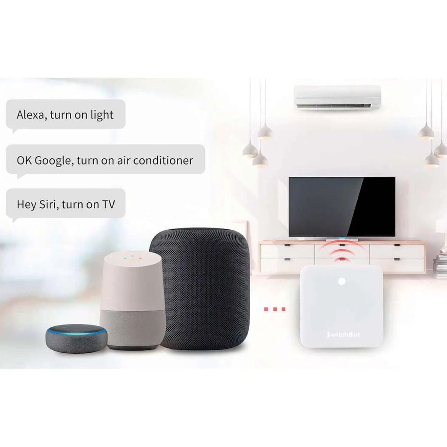 2 stk. Switchbot Meter inkl. Switchbot Hub | Termometer | Hygrometer | Smart Home | Bluetooth | WiFi Bridge