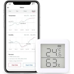 2 stk. Switchbot Meter inkl. Switchbot Hub | Termometer | Hygrometer | Smart Home | Bluetooth | WiFi Bridge