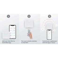 2 stk. Switchbot Meter inkl. Switchbot Hub | Termometer | Hygrometer | Smart Home | Bluetooth | WiFi Bridge
