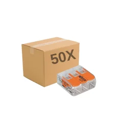 50 stk. Wago transparente samlemuffer 3 x 0,14-4mm2