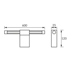 Badeværelsesbelysning | Spejllampe sort | 60 cm | 1010 lm | IP44 | 4100K