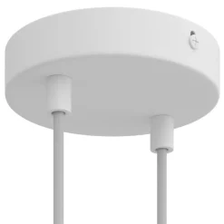 Baldakin Til 2 Lamper | Roset Loft | Creative Cables | Hvid | Ø120mm