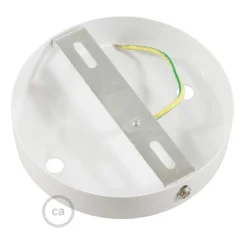 Baldakin Til 2 Lamper | Roset Loft | Creative Cables | Hvid | Ø120mm