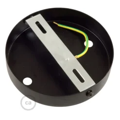 Baldakin Til 2 Lamper | Roset Loft | Creative Cables | Sort | Ø120mm