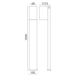 Bedlampe | Havelampe | Vipbar | Grå | QZ | Gu10 | IP44