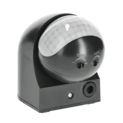 Bevægelsessensor 12m | Udendørs PIR sensor | Sort