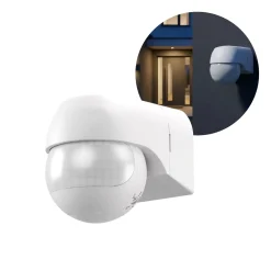 Bevægelsessensor Udendørs | 2 zone | 12 m | IP44 | 230 V | Hvid