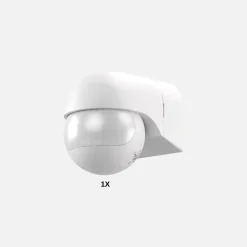 Bevægelsessensor Udendørs | 2 zone | 12 m | IP44 | 230 V | Hvid