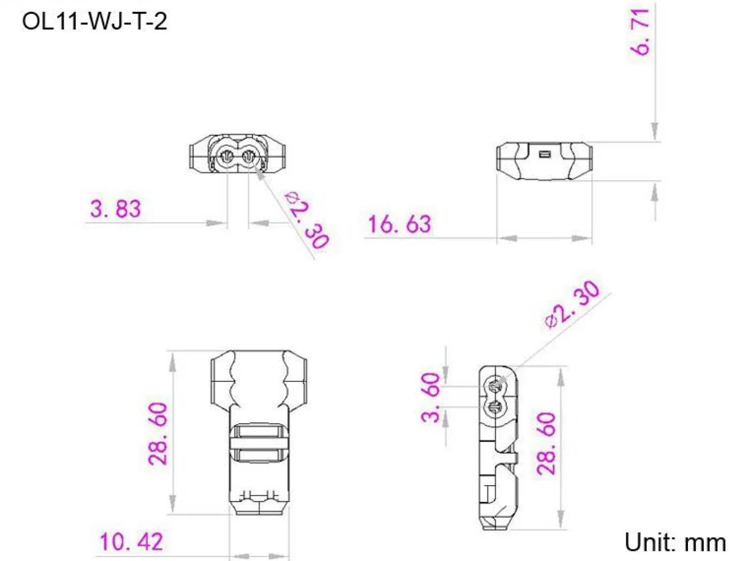 Bite Wire I Kabel T-Stykke Samling | 5V-48V 9A IP40