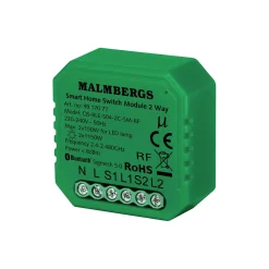 Bluetooth Relæ | App Styring | 2 Udgange | Max. 2x150W