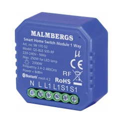 Bluetooth Relæ | Smart Home | RF | 1 Udgang | Max. 250W