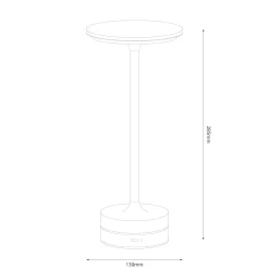 Bordlampe | Batteri | 3CCT | 250lm | 2.5W | TAVOLO | Sort