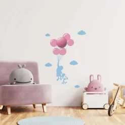 Børnelampe med klistermærker | Ballon Motiv | Væglampe | AA Batterier