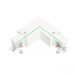 BYRON 90° Vinkel | Jord Indvendig | 3-Faset | Hvid