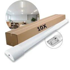 150cm Fladt LED Armatur | 10-pak | CCT | 4800lm | 48W | IP20