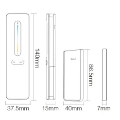 COB LED Strip Sæt | 5m | CCT | Zigbee | 20W/m | 10mm | Inkl. Controller, Fjernbetjening og Profil