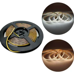 COB LED Strip Sæt | 5m | CCT | Zigbee | 20W/m | 10mm | Inkl. Controller, Fjernbetjening og Profil