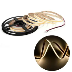 COB LED Strip Sæt | 6m | 3000K | Dæmpbar | 9W/m | 8mm | Inkl. Driver