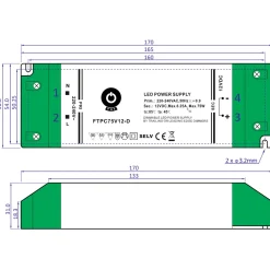 COB LED Strip Sæt | 6m | 3000K | Dæmpbar | 9W/m | 8mm | Inkl. Driver
