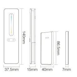 COB LED Strip Sæt | 6m | 3000K | Zigbee | 9W/m | 8mm | Inkl. Controller og Fjernbetjening