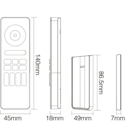 COB LED Strip Sæt | 5m | RGBW | Zigbee | 12W/m | 12mm | Inkl. Controller og Fjernbetjening