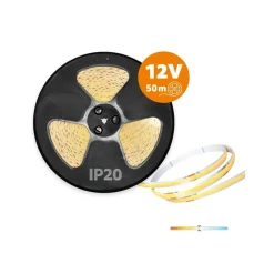 COB LED Strip 12V | 50m | 8mm | 4000K | 1000lm/m | 10W/m | IP20