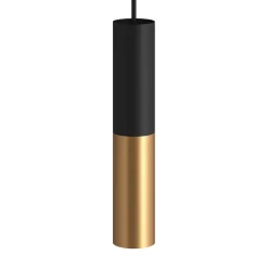 Creative Cables Tube Pendel Messing Sort | Komplet