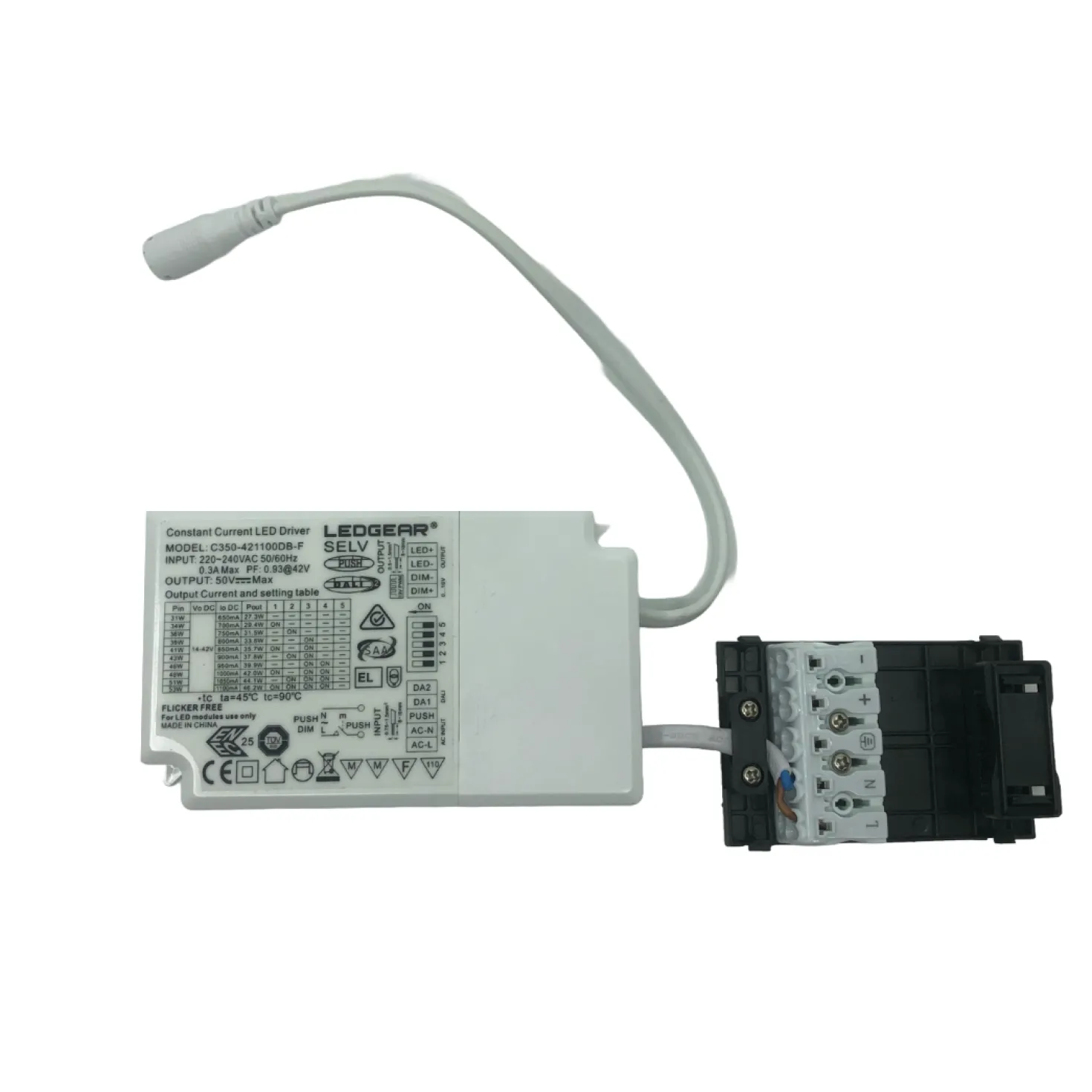 Dæmpbar LED Panel Driver | 0-10V | DALI | PUSH | MAX. 46W