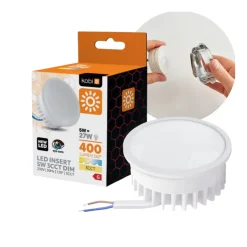 Dæmpbar LED Pære til Påbygningsspots | 3CCT | 400lm | 5W | Ra80 | IP20