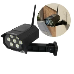 Dummy overvågningskamera | Solcelle lampe | Med fjernbetjening | 6500K