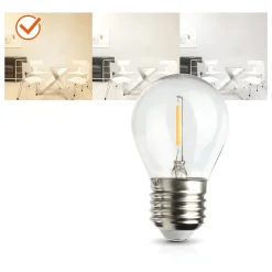 E27 krone LED 1.3w 55lm 3000k