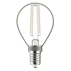 E14 LED Mini Globe Pære | Hvid Filament | 470lm | 2700K | 4,5W | Ra80
