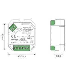ENVILAR Zigbee Lysdæmper 3.0 | 4-Pak | Max. 200W LED / 400W Halogen | Philips HUE Kompatibel
