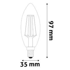 E14 Pære | Filament pære | LED | 4.5W | WW | 2700K