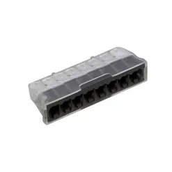 Fjeder Samlemuffe | 8-polet | 450V | 24A | Transperant/Koksgrå