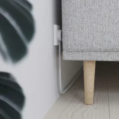 Flad stikprop | NORM K minimalistisk stikprop uden jord | Hvid