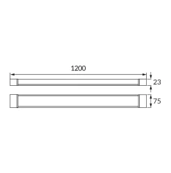 Fladt LED armatur | 120cm | 10-Pak | CCT | 25/30/40W | LOTOS | Sort