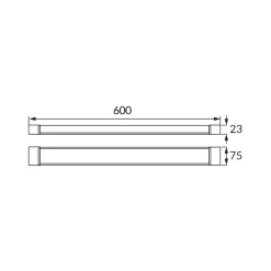 Fladt LED armatur | 60cm | 10-Pak | CCT | 10/15/20W | LOTOS | Hvid