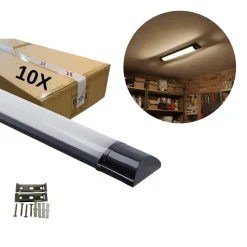 Fladt LED armatur | 60cm | 10-Pak | CCT | 10/15/20W | LOTOS | Sort