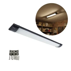 Fladt LED armatur | 60cm | 10-Pak | CCT | 10/15/20W | LOTOS | Sort