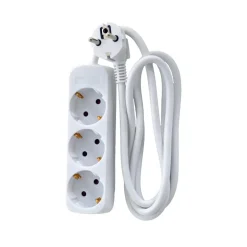 Forlængerledning | 1,5 meter | Schuko | 230V | E-Line | Hvid