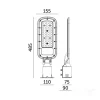 Gadelampe | 4000K | 10000lm | 100W | IP65 | BRELUXO | Sort
