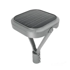Gadelampe Solcelle & 230V | 4000K | 2000lm | 14W | IP65 | Skumrings-og bevægelsessensor | HYBRID | Grå