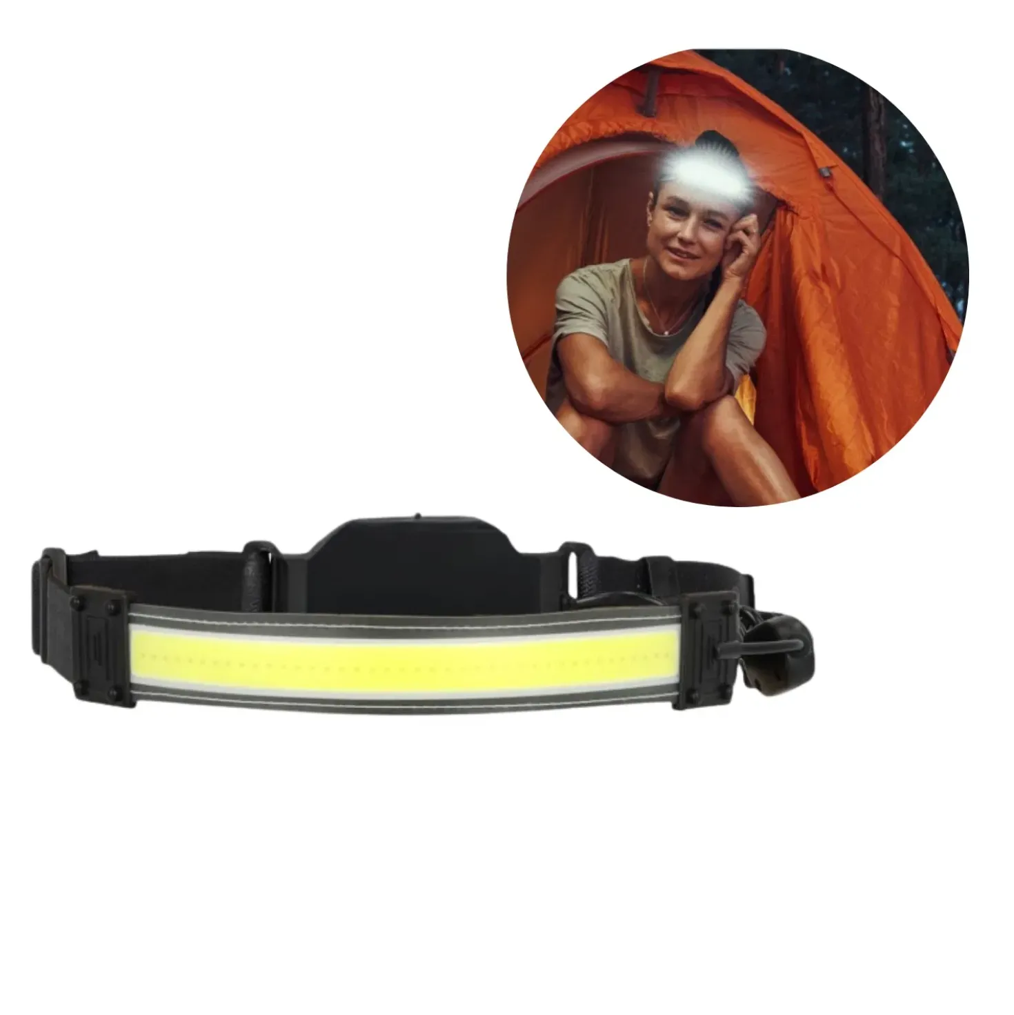 Genopladelig Pandelampe | For- og baglys | 6000K | 180lm | 2W