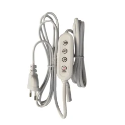 Grolys Strømkabel | 3m | Med Timer | 8-tal AC Stik | GROWLY PC