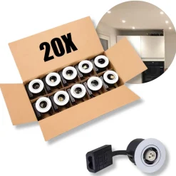 GU10 Indbygningsspot | 20-Pak | inkl. Zigbee Pærer | RGB+CCT | 300lm | 4.9W | VENTA | Hvid