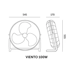 Gulvventilator | 4-Pak | 100W | Ø50cm | 3 hastigheder | VIENTO