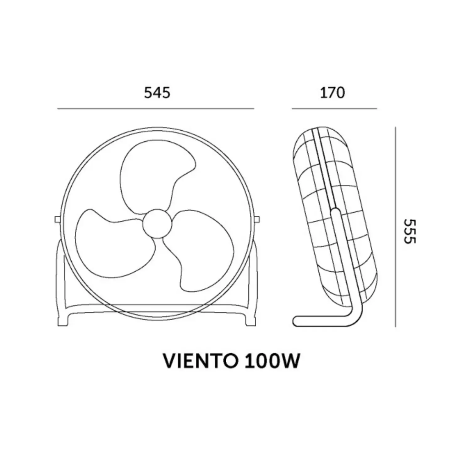 Gulvventilator | 4-Pak | 100W | Ø50cm | 3 hastigheder | VIENTO