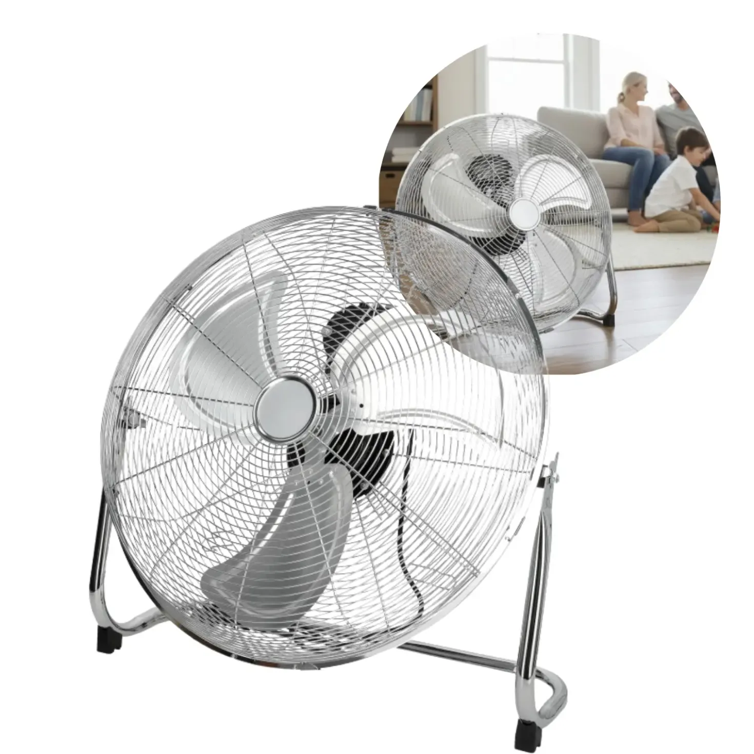 Gulvventilator | 4-Pak | 100W | Ø50cm | 3 hastigheder | VIENTO